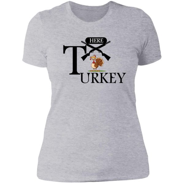 here turkey lady t-shirt