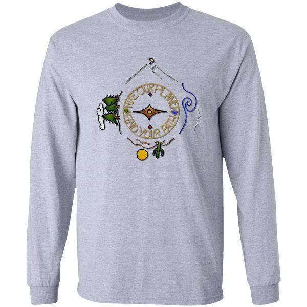 hike our planet hikers soul compass logo long sleeve