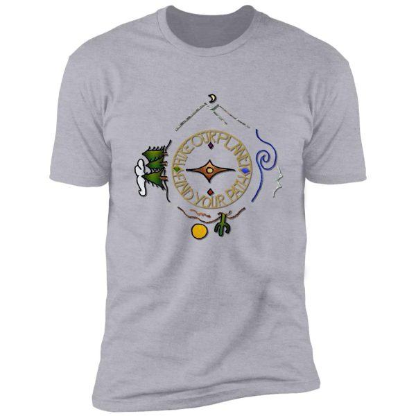 hike our planet hikers soul compass logo shirt