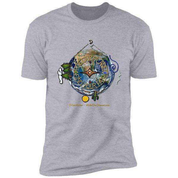 hike our planet hikers soul compass logo shirt