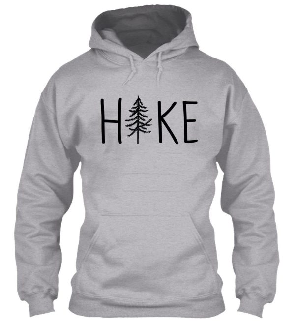 hike tree black text hoodie