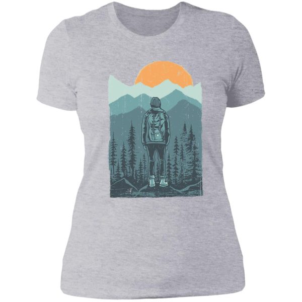 hiker lady t-shirt