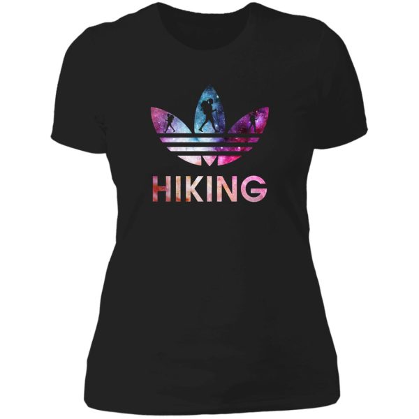 hiking addicted galaxy lady t-shirt