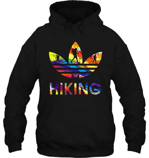 hiking addicted watercolor hoodie