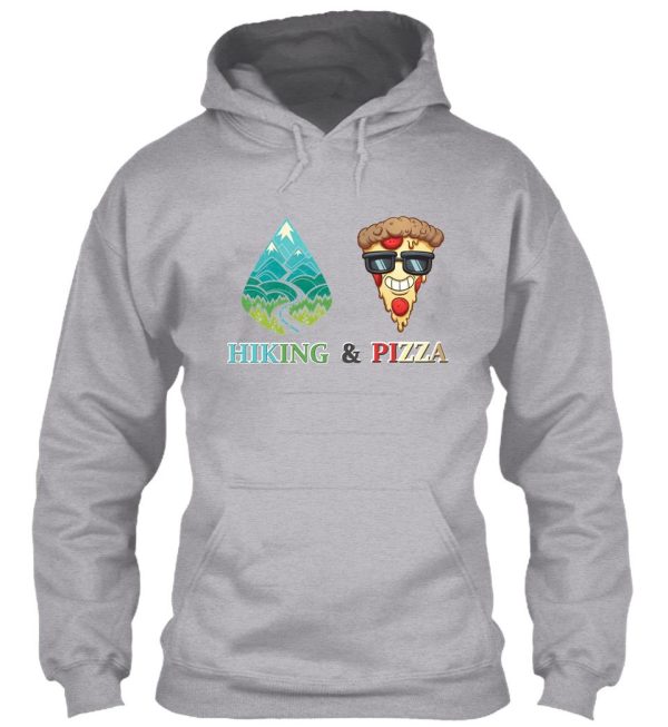 hiking and pizza funny food hoodie