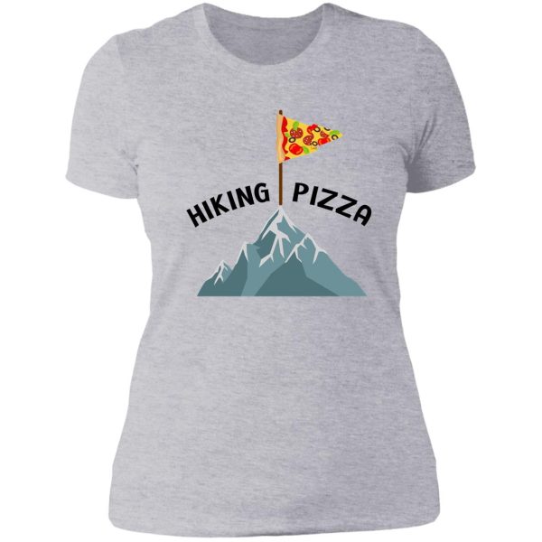 hiking and pizza funny lady t-shirt