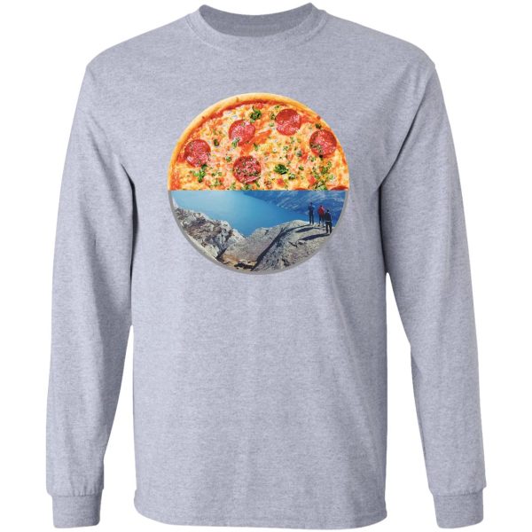 hiking and pizza funny long sleeve