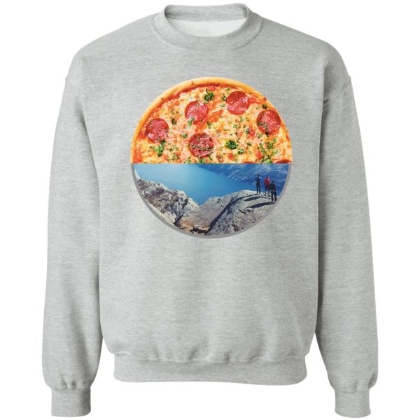 hiking and pizza funny sweatshirt