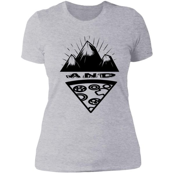 hiking and pizza lady t-shirt