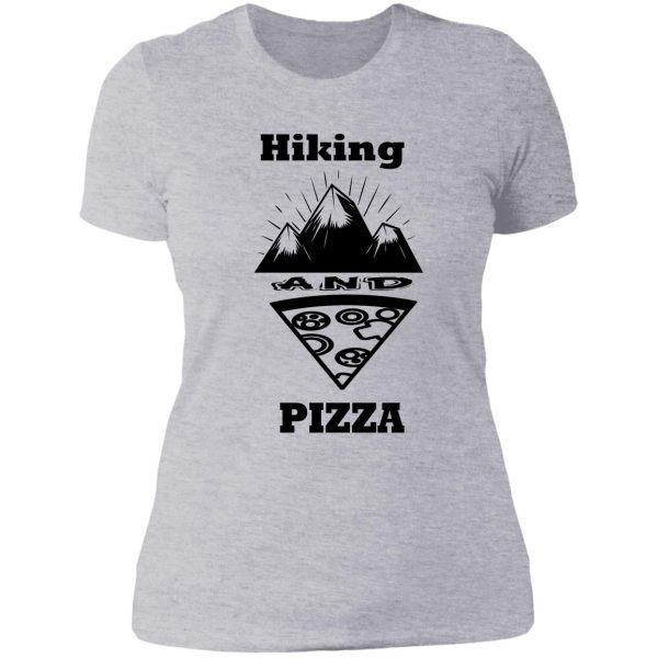 hiking and pizza lady t-shirt