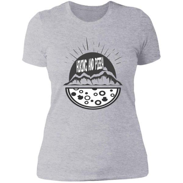 hiking and pizza lady t-shirt