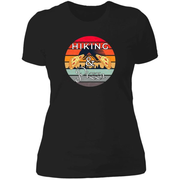 hiking and pizza lady t-shirt