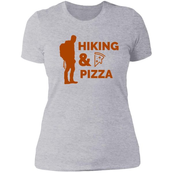 hiking and pizza lady t-shirt