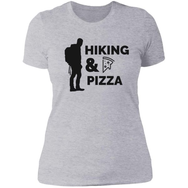 hiking and pizza lady t-shirt