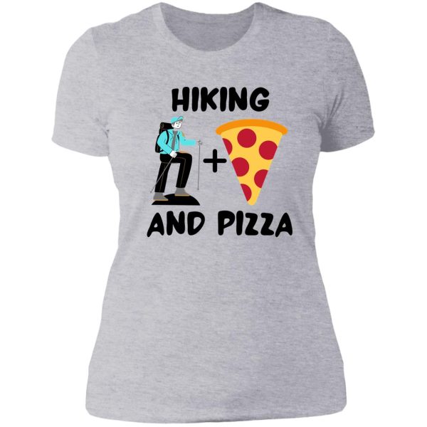 hiking and pizza lady t-shirt