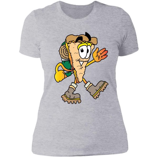 hiking and pizza lady t-shirt