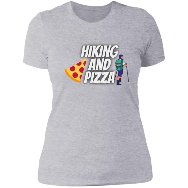 hiking and pizza lady t-shirt