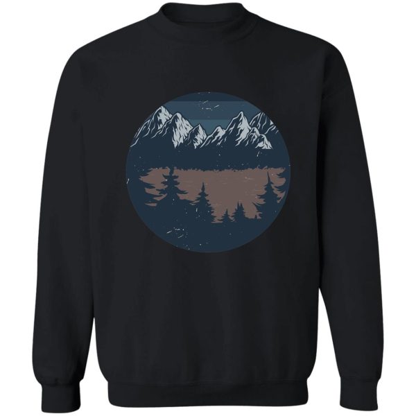 hiking and pizza sweatshirt