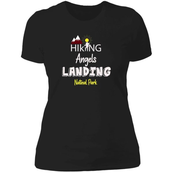 hiking angels landing national park t shirt lady t-shirt