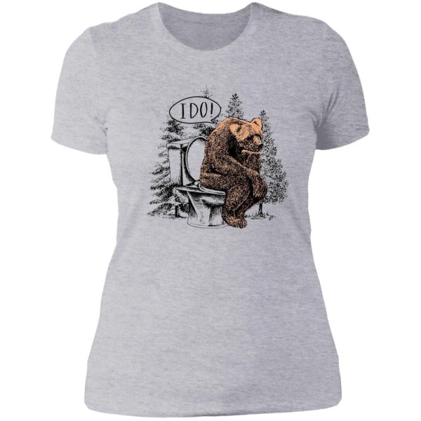 hiking camping bear mountain i do t-shirt lady t-shirt