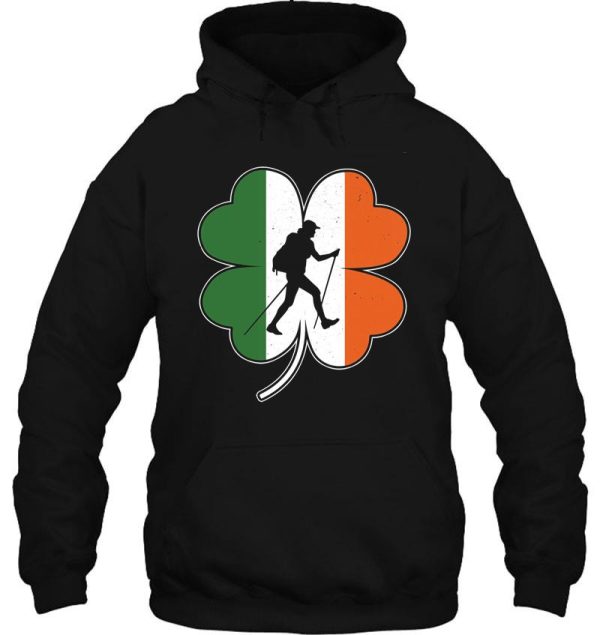 hiking - clover irish hoodie