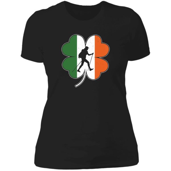 hiking - clover irish lady t-shirt