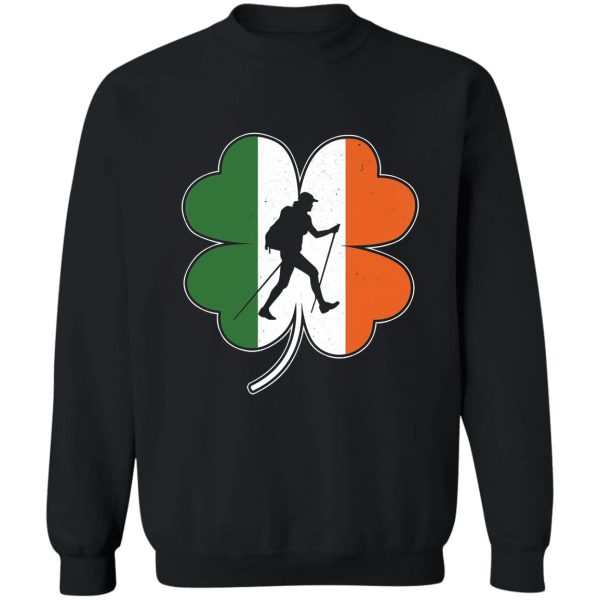 hiking - clover irish sweatshirt