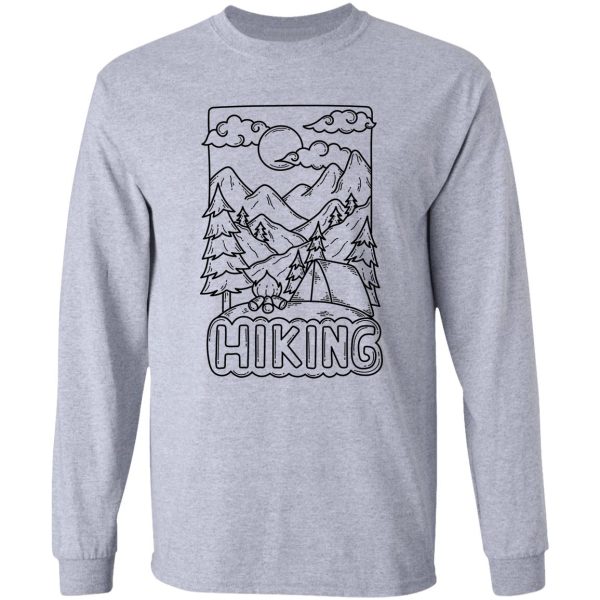 hiking doodle long sleeve