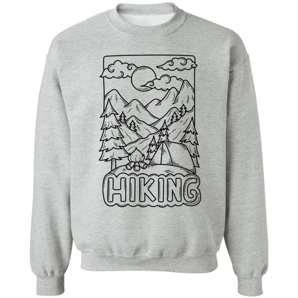 hiking doodle sweatshirt