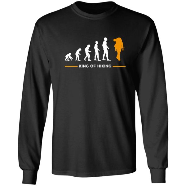 hiking evolution mountains hikers gift king of hiking long sleeve