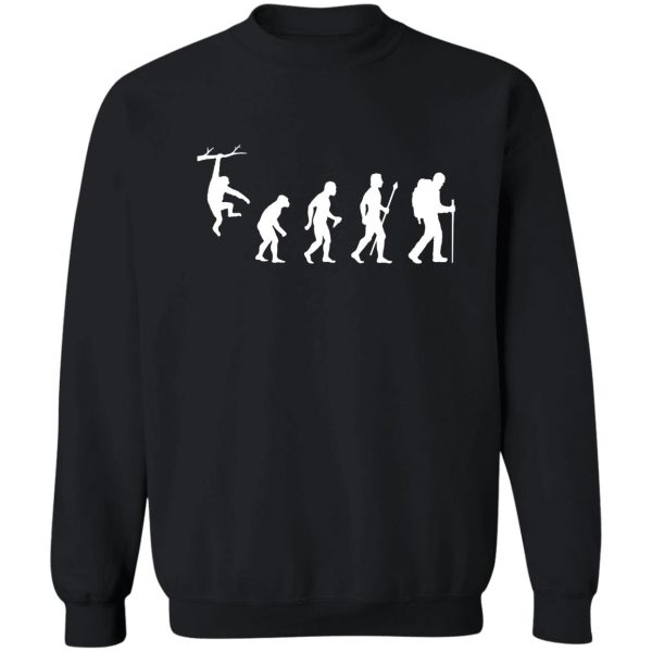 hiking funny evolution sweatshirt