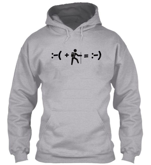 hiking happy funny hoodie