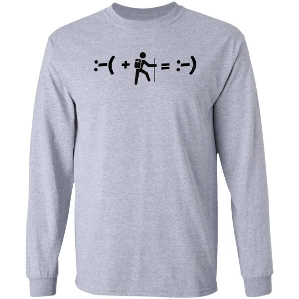 hiking happy funny long sleeve