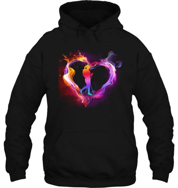 hiking heart love art hoodie