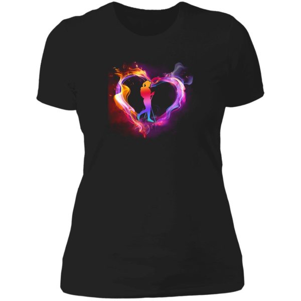 hiking heart love art lady t-shirt