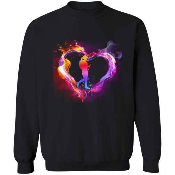 hiking heart love art sweatshirt