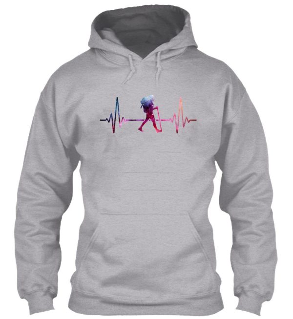 hiking heartbeat galaxy hoodie