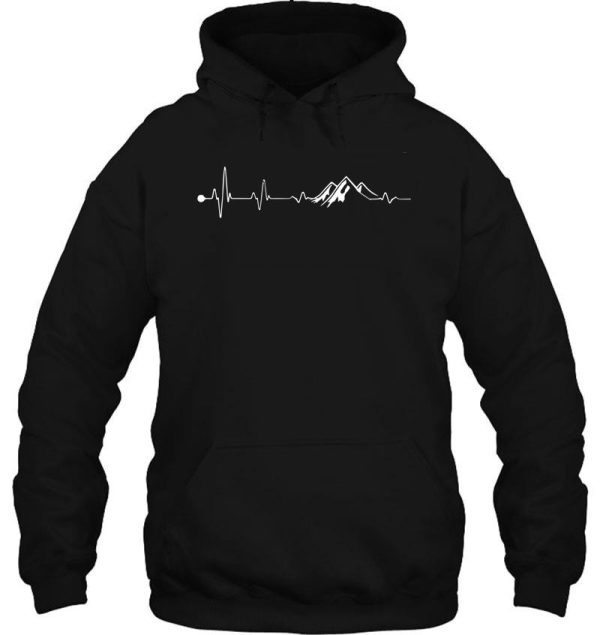 hiking heartbeat mountains t-shirt hoodie