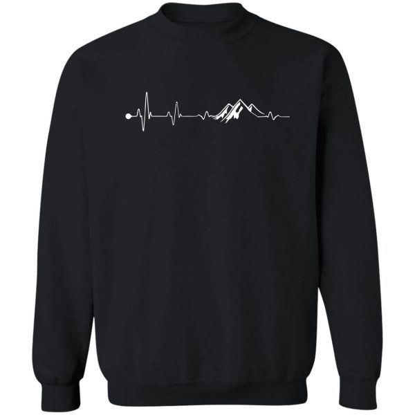 hiking heartbeat mountains t-shirt sweatshirt