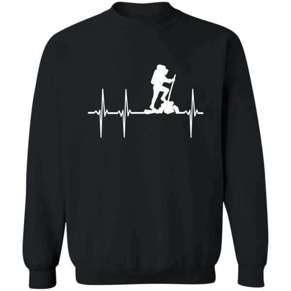 hiking heartbeat sweatshirt