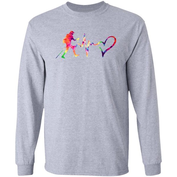 hiking heartbeat tie dye long sleeve