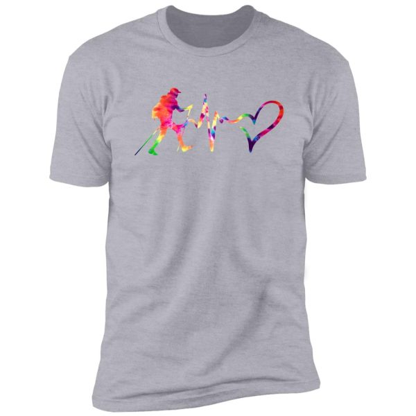 hiking heartbeat tie dye shirt