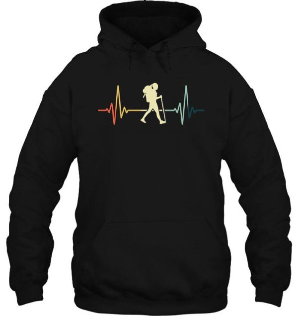 hiking heartbeat vintage hoodie