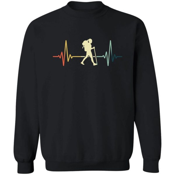 hiking heartbeat vintage sweatshirt