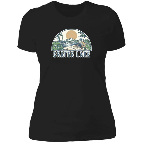 hiking is my therapy - crater lake lady t-shirt