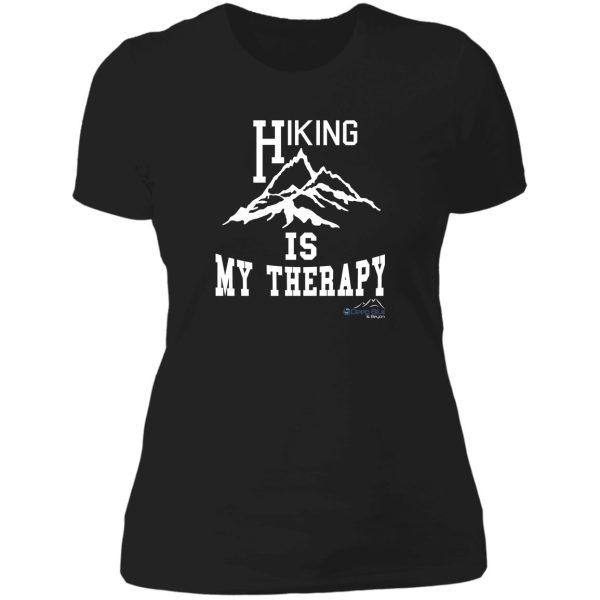 hiking is my therapy lady t-shirt