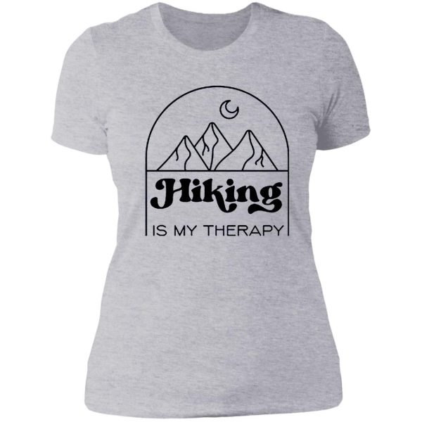 hiking is my therapy lady t-shirt
