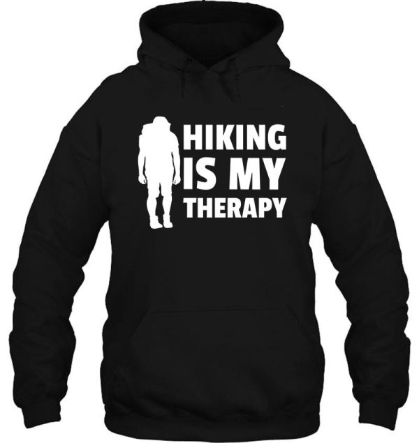 hiking is my therapy - silhouette hoodie