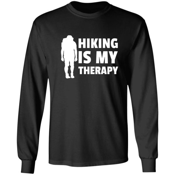 hiking is my therapy - silhouette long sleeve