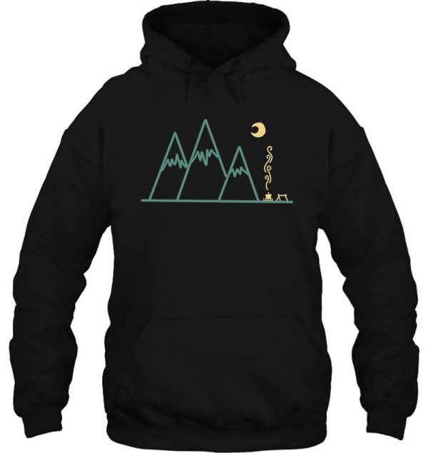 hiking mountain camp site hoodie